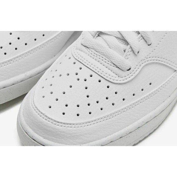 NEW Women Nike Court Vision Low Next Nature Shoes US 9.5 White W/Magenta Swoosh - Picture 5 of 16